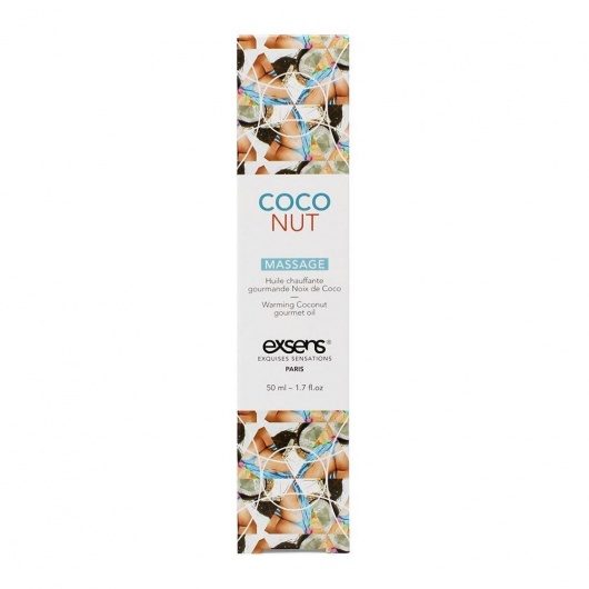 Разогревающее массажное масло с ароматом кокоса Gourmet Coconut - 50 мл. - Exsens - купить с доставкой в Салавате