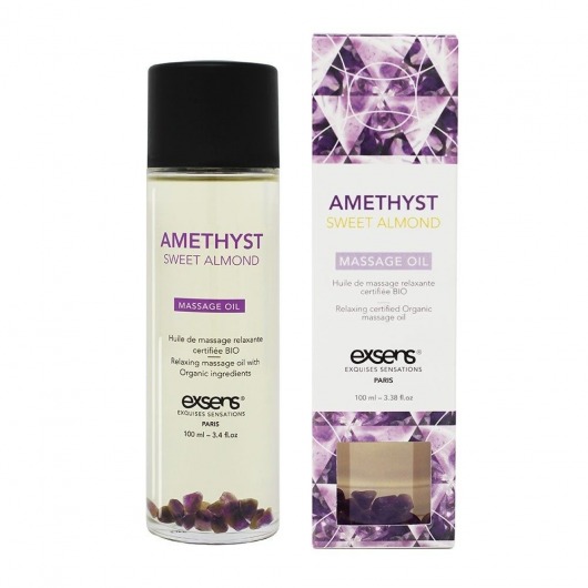 Органическое массажное масло AMETHYST SWEET ALMOND - 100 мл. - Exsens - купить с доставкой в Салавате