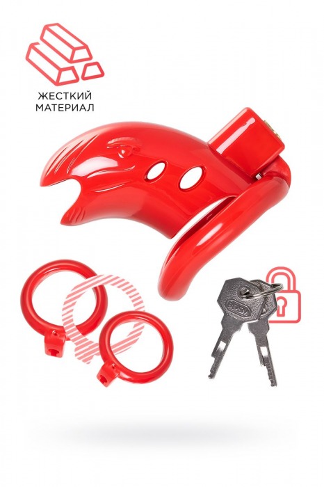 Красный мужской пояс верности из пластика - ToyFa - купить с доставкой в Салавате