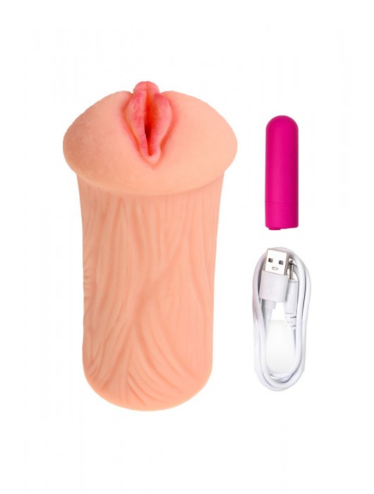 Реалистичный мастурбатор-вагина телесного цвета Elegance.001 с вибрацией - KOKOS - в Салавате купить с доставкой