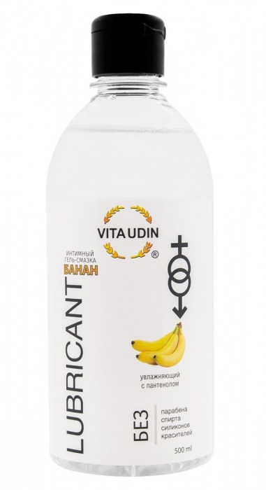 Интимный гель-смазка на водной основе VITA UDIN с ароматом банана - 500 мл. - VITA UDIN - купить с доставкой в Салавате