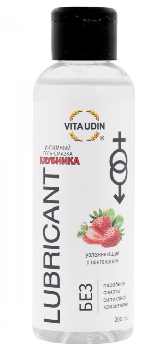 Интимный гель-смазка на водной основе VITA UDIN с ароматом клубники - 200 мл. - VITA UDIN - купить с доставкой в Салавате