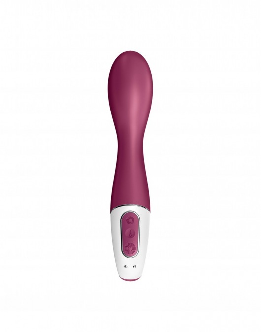 Малиновый вибромассажер Hot Spot для стимуляции точки G - 21 см. - Satisfyer