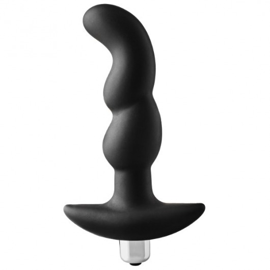 Черная вибропробка для простаты FantASStic Vibrating Prostate Plug - 14,5 см. - Dream Toys - в Салавате купить с доставкой