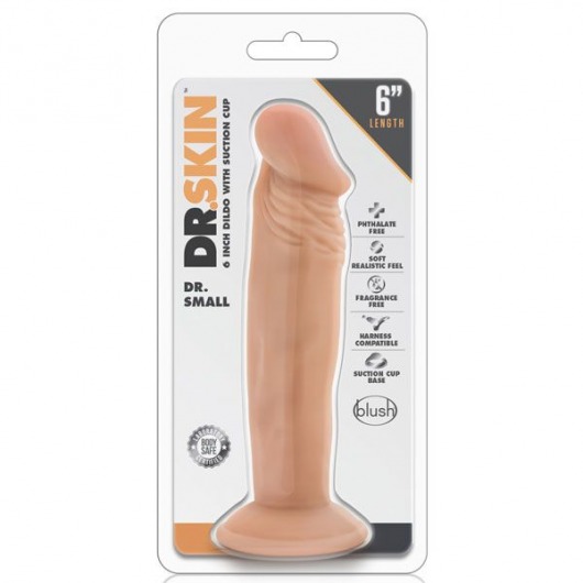 Телесный фаллоимитатор Dr. Small 6 Inch Dildo - 16,5 см. - Blush Novelties