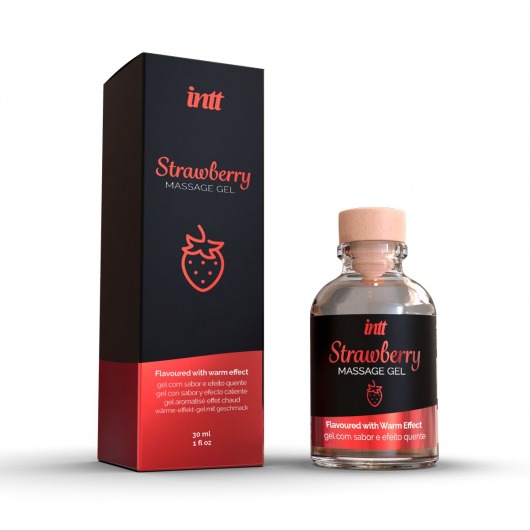 Массажный гель с ароматом клубники Strawberry - 30 мл. - INTT - купить с доставкой в Салавате