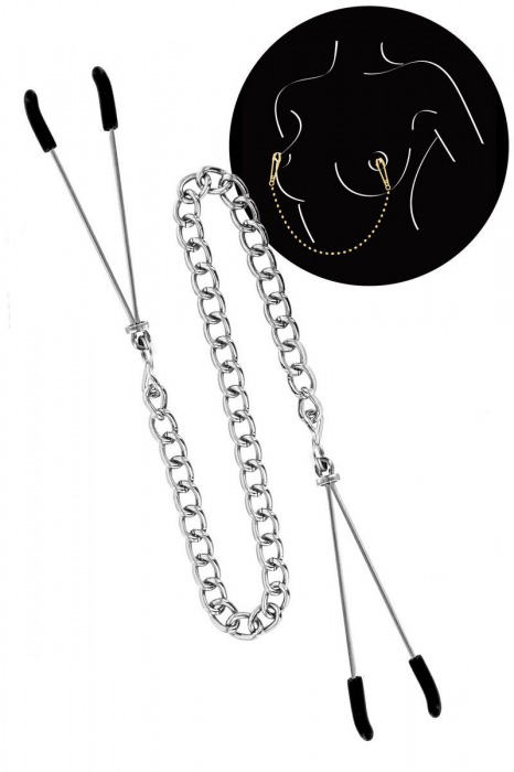 Регулируемые зажимы для сосков Sweet Caress Nipple Chain - Sweet Caress - купить с доставкой в Салавате