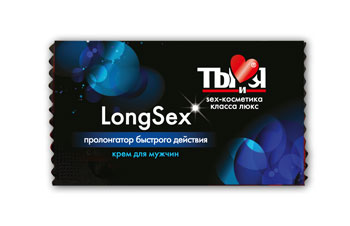 Пролонгирующий крем LongSex в одноразовой упаковке - 1,5 гр. - Биоритм - купить с доставкой в Салавате