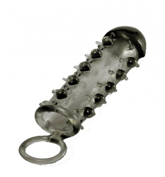 Дымчатая стимулирующая насадка с закрытой головкой SAMURAI PENIS SLEEVE BLACK - 14,5 см. - NMC - в Салавате купить с доставкой