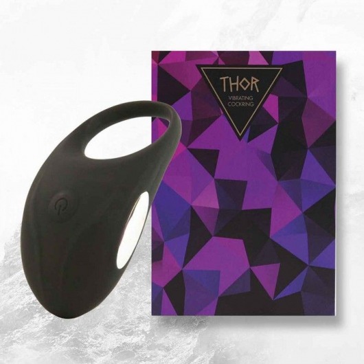 Черное эрекционное виброкольцо Thor Cockring - FeelzToys - в Салавате купить с доставкой