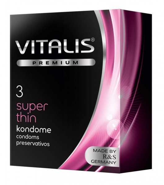 Ультратонкие презервативы VITALIS PREMIUM super thin - 3 шт. - Vitalis - купить с доставкой в Салавате