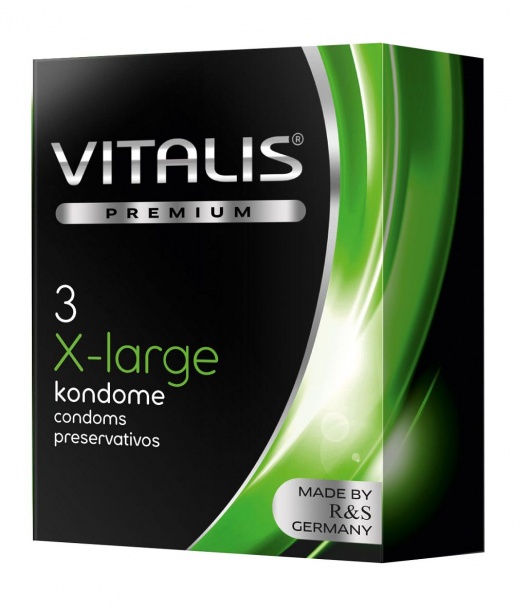 Презервативы увеличенного размера VITALIS PREMIUM x-large - 3 шт. - Vitalis - купить с доставкой в Салавате