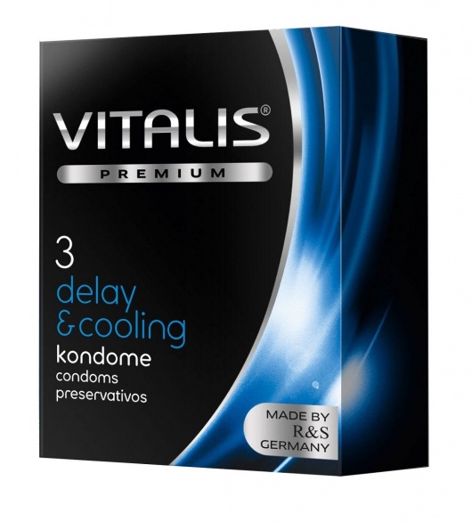 Презервативы VITALIS PREMIUM delay   cooling с охлаждающим эффектом - 3 шт. - Vitalis - купить с доставкой в Салавате
