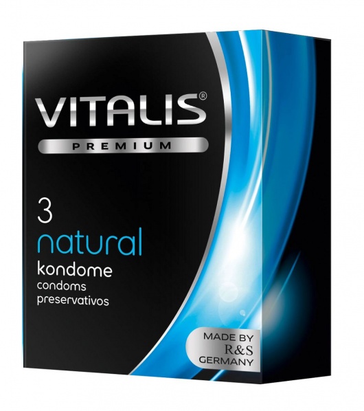 Классические презервативы VITALIS PREMIUM natural - 3 шт. - Vitalis - купить с доставкой в Салавате