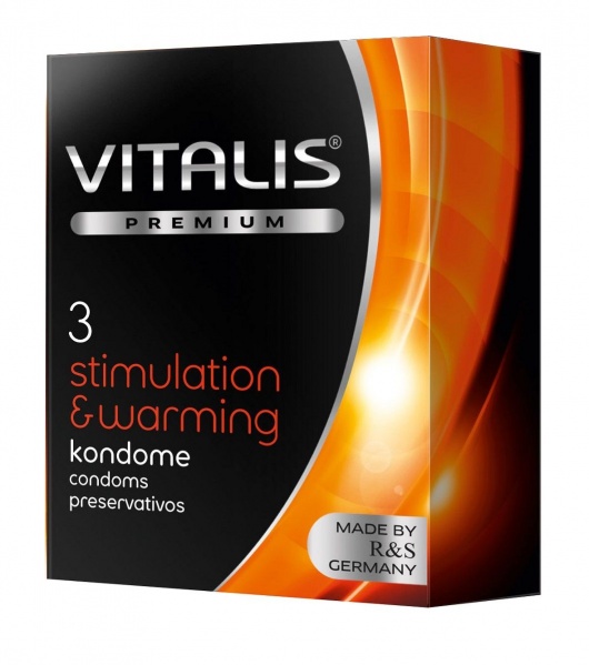 Презервативы VITALIS PREMIUM stimulation   warming с согревающим эффектом - 3 шт. - Vitalis - купить с доставкой в Салавате
