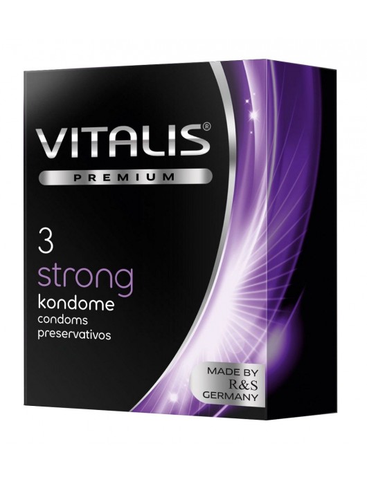 Презервативы с утолщенной стенкой VITALIS PREMIUM strong - 3 шт. - Vitalis - купить с доставкой в Салавате