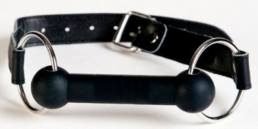 Чёрный кляп-трензель на кожаных ремешках - ToyFa - купить с доставкой в Салавате