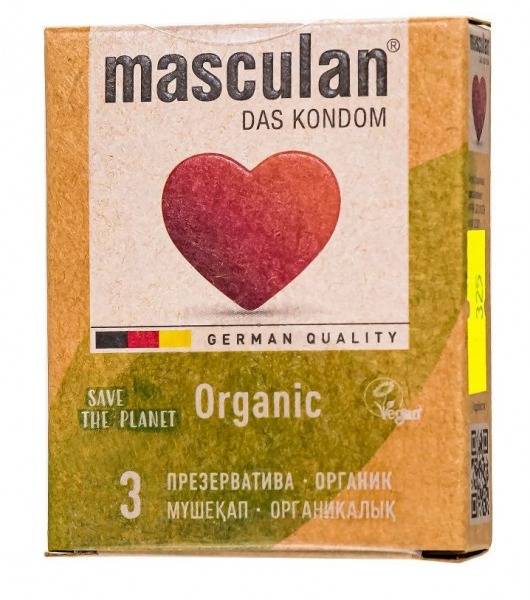 Экологически чистые презервативы Masculan Organic - 3 шт. - Masculan - купить с доставкой в Салавате