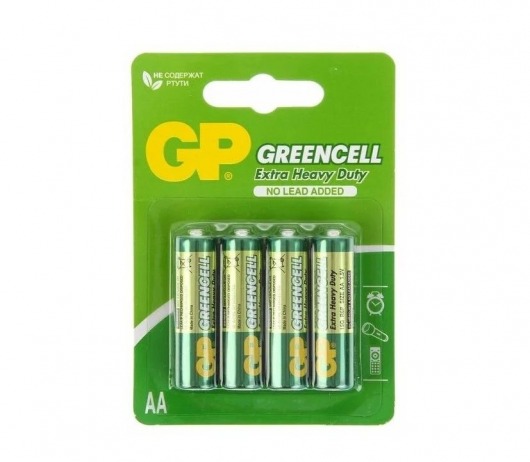 Батарейки солевые GP GreenCell AA/R6G - 4 шт. - Элементы питания - купить с доставкой в Салавате