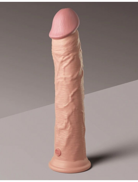 Телесный фаллоимитатор-реалистик King Cock Ellite Dual Density - 28 см. - Pipedream