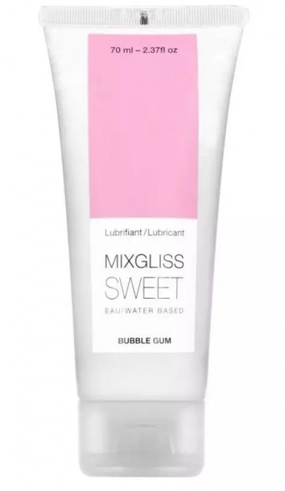 Смазка на водной основе Mixgliss Sweet с ароматом бабл-гам - 70 мл. - Mixgliss - купить с доставкой в Салавате