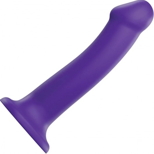 Фиолетовый фаллоимитатор-насадка Strap-On-Me Dildo Dual Density size L - 19 см. - Strap-on-me - купить с доставкой в Салавате