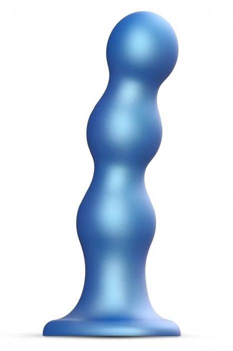 Голубая насадка Strap-On-Me Dildo Plug Balls size S - Strap-on-me - купить с доставкой в Салавате