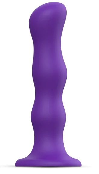 Фиолетовая насадка Strap-On-Me Dildo Geisha Balls size M - Strap-on-me - купить с доставкой в Салавате