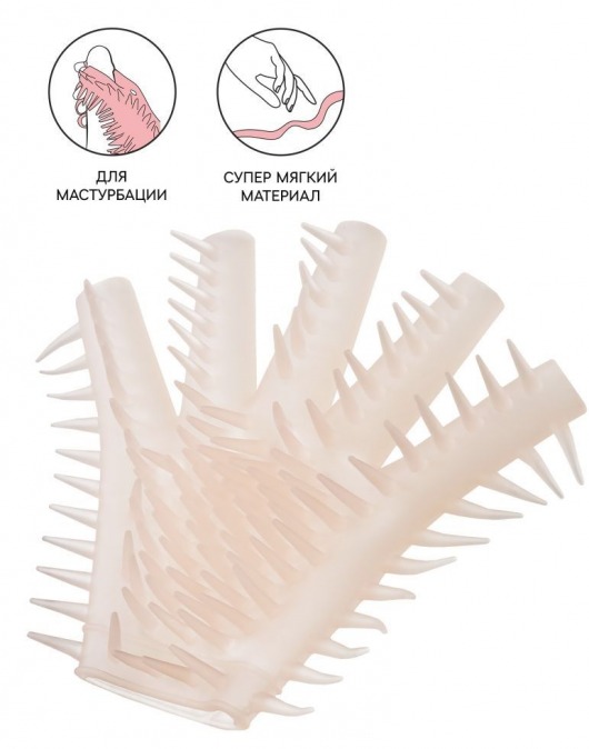 Телесная перчатка-мастубратор для чувственного массажа - Штучки-дрючки - в Салавате купить с доставкой