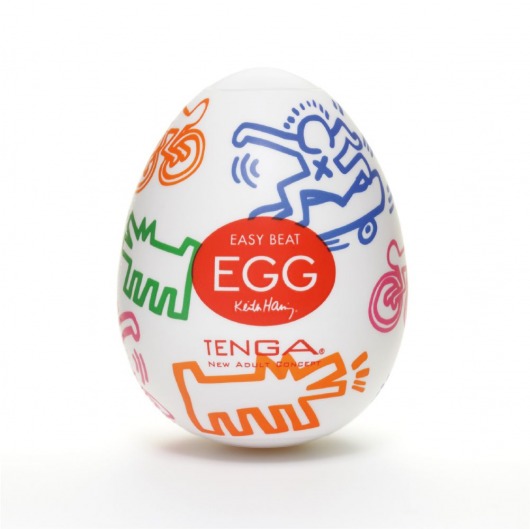 Мастурбатор-яйцо Keith Haring EGG STREET - Tenga - в Салавате купить с доставкой