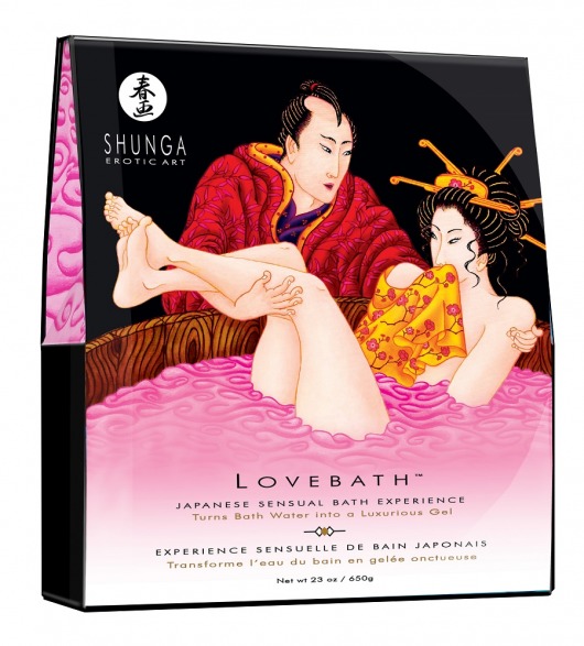 Соль для ванны Lovebath Dragon Fruit, превращающая воду в гель - 650 гр. - Shunga - купить с доставкой в Салавате