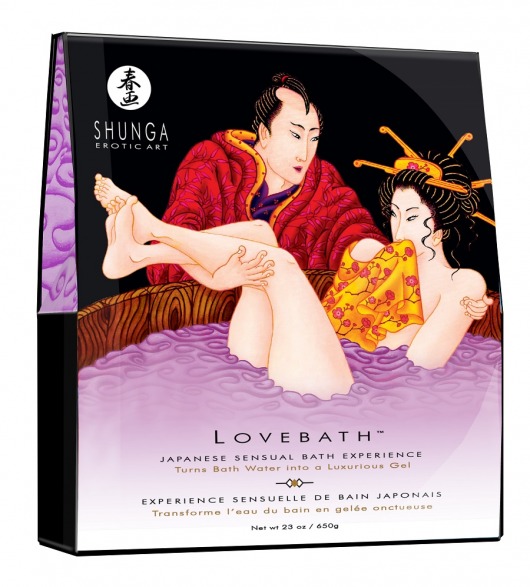 Соль для ванны Lovebath Sensual lotus, превращающая воду в гель - 650 гр. - Shunga - купить с доставкой в Салавате