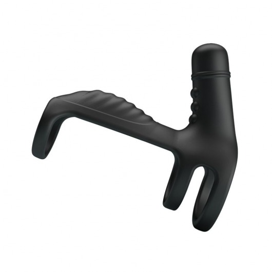 Черная вибронасадка на пенис Vibrating Penis Sling - Baile - в Салавате купить с доставкой