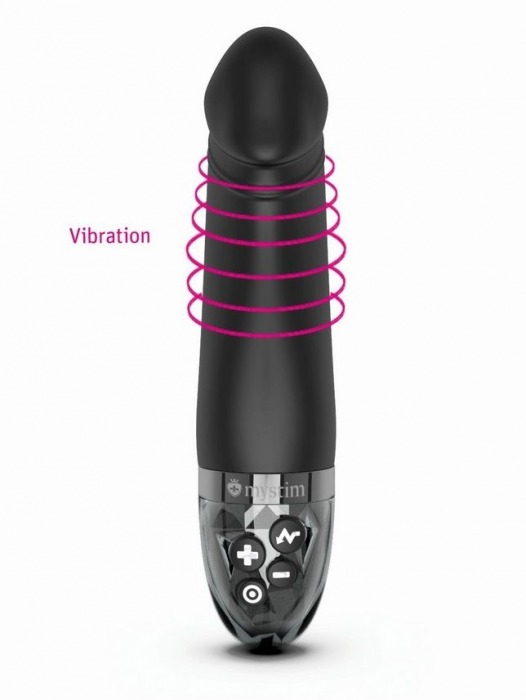Черный вибратор с электростимуляцией Real Deal Neal - 16,5 см. - MyStim - купить с доставкой в Салавате