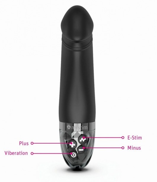 Черный вибратор с электростимуляцией Real Deal Neal - 16,5 см. - MyStim - купить с доставкой в Салавате