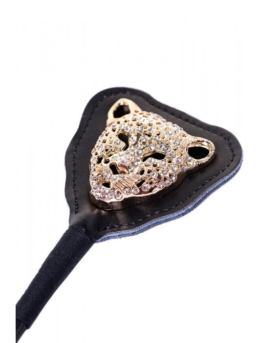 Чёрный стек с фигуркой леопарда на наконечнике - 21 см. - ToyFa - купить с доставкой в Салавате