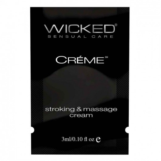 Крем для массажа и мастурбации Wicked Stroking and Massage Creme - 3 мл. - Wicked - купить с доставкой в Салавате