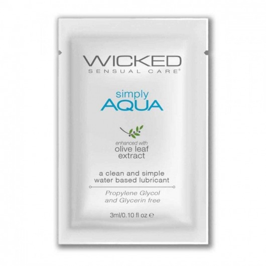 Легкий лубрикант на водной основе Wicked Simply AQUA - 3 мл. - Wicked - купить с доставкой в Салавате