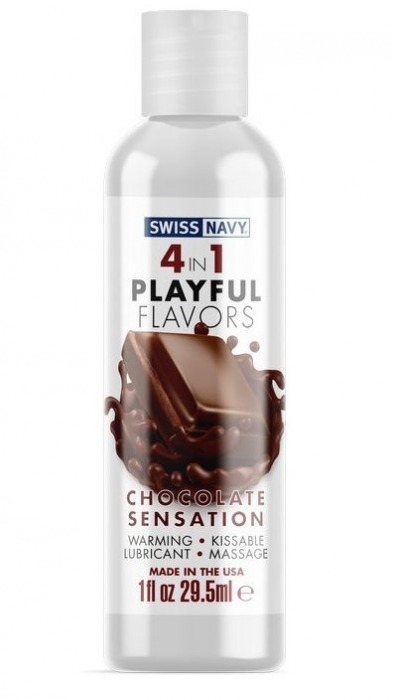 Массажный гель 4-в-1 Chocolate Sensation с ароматом шоколада - 29,5 мл. - Swiss navy - купить с доставкой в Салавате