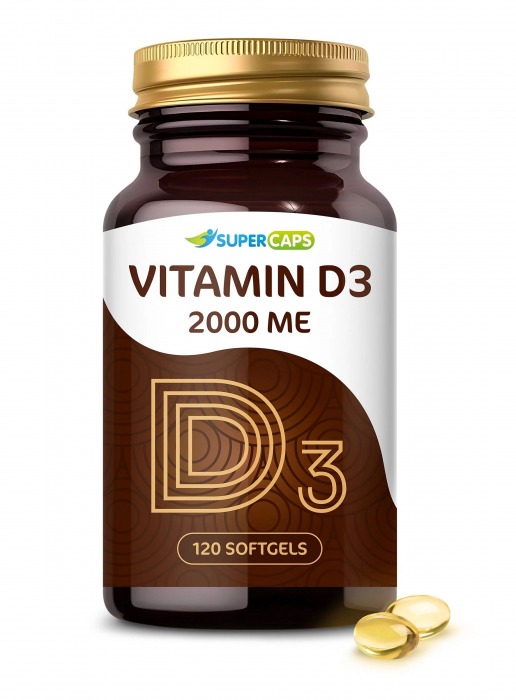Пищевая добавка SuperCaps VITAMIN D3 2000 ME - 120 капсул - SuperCaps - купить с доставкой в Салавате