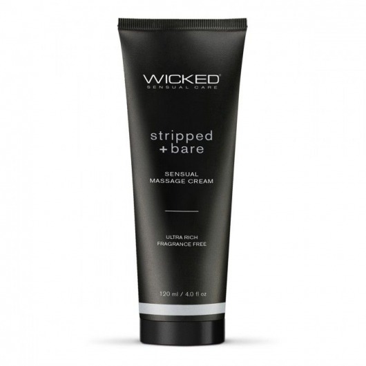 Массажный легкий крем WICKED Stripped plus Bare - 120 мл. - Wicked - купить с доставкой в Салавате