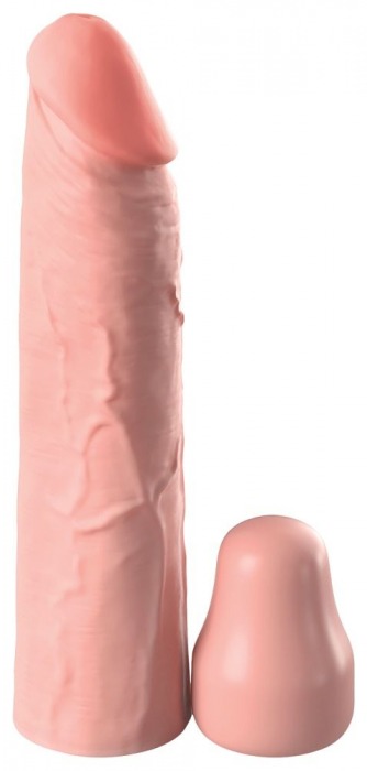 Телесная насадка-удлинитель 1 Inch Silicone X-tension - 17,8 см. - Pipedream - в Салавате купить с доставкой