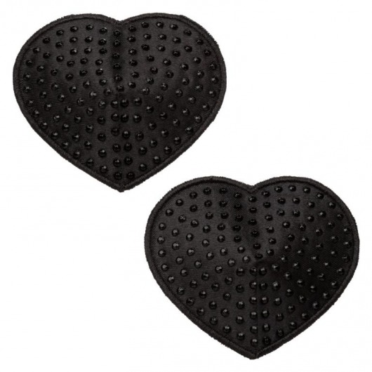 Черные пэстисы в форме сердечек Heart Pasties - California Exotic Novelties - купить с доставкой в Салавате