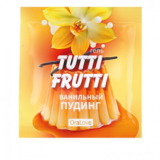 Пробник гель-смазки Tutti-frutti со вкусом ванильного пудинга - 4 гр. - Биоритм - купить с доставкой в Салавате