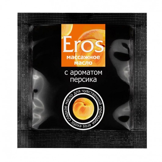 Саше массажного масла Eros exotic с ароматом персика - 4 гр. - Биоритм - купить с доставкой в Салавате