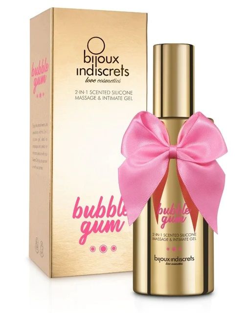 Гель с ароматом жвачки Bubblegum 2-in-1 Scented Silicone Massage And Intimate Gel - 100 мл. - Bijoux Indiscrets - купить с доставкой в Салавате