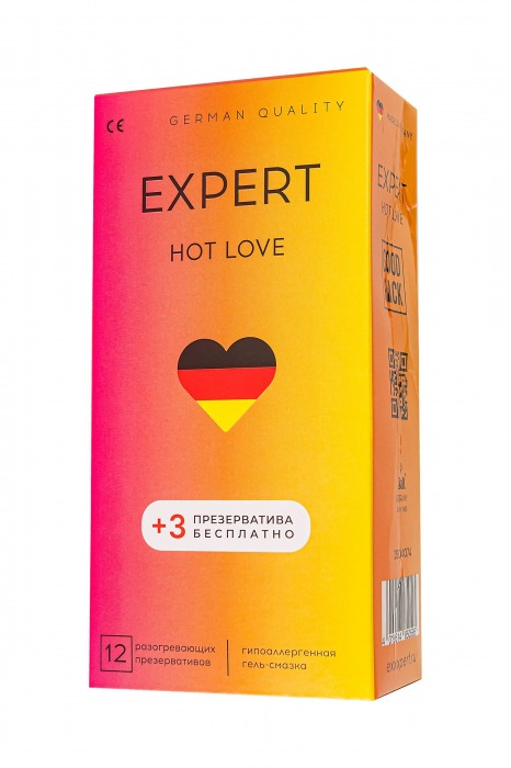 Презервативы EXPERT Hot Love с разогревающим эффектом - 12 шт.(+3 в подарок) - Expert - купить с доставкой в Салавате