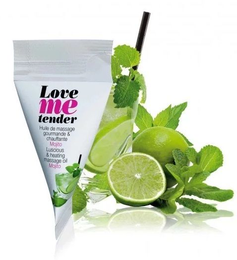 Съедобное согревающее массажное масло Love Me Tender Mojito с ароматом мохито - 10 мл. - Love to Love - купить с доставкой в Салавате