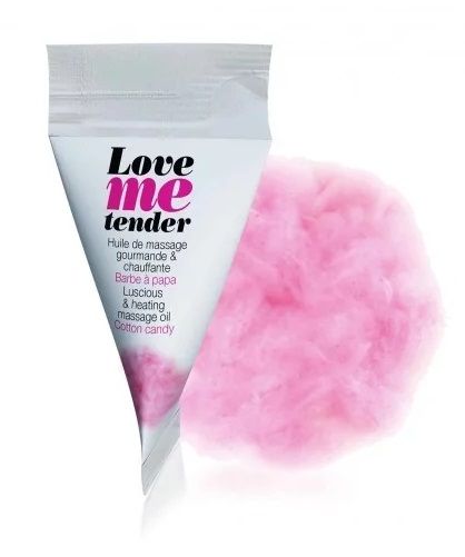 Съедобное согревающее массажное масло Love Me Tender Cotton Candy с ароматом сладкой ваты - 10 мл. - Love to Love - купить с доставкой в Салавате