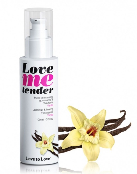 Съедобное согревающее массажное масло Love Me Tender Vanilla с ароматом ванили - 100 мл. - Love to Love - купить с доставкой в Салавате